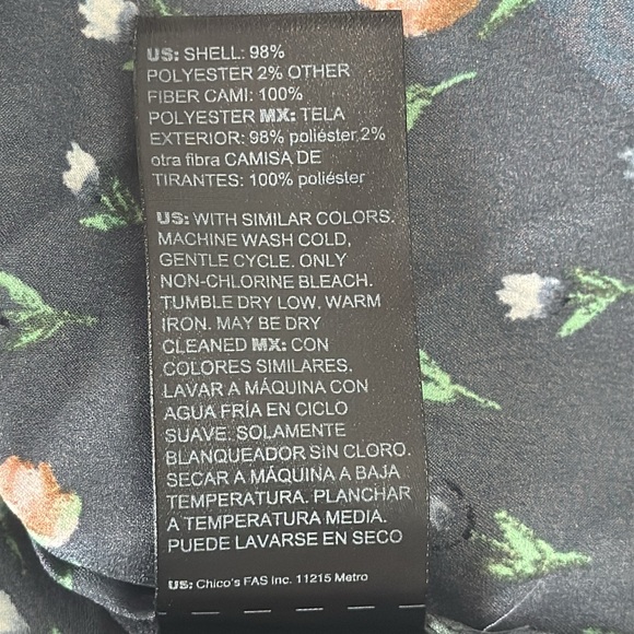 White‎ House Black Market Floral Blouse and Camisole in Blue and Pink - Picture 8 of 8